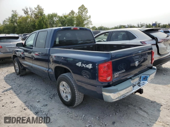 2005 Dodge Dakota SLT with VIN 1D7HW48NX5S226475, listed as a Copart auction lot 70230594 with 47,872 mi miles and Salvage Title. Bid and sale history available at carsss.com. Image 2.