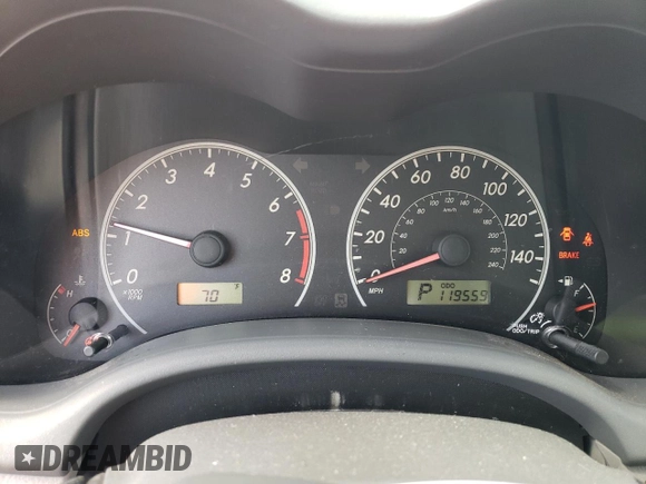 2010 Toyota Corolla with VIN JTDBU4EE8AJ063996, listed as a Copart auction lot 51862435 with 119,559 mi miles and Salvage Title. Bid and sale history available at carsss.com. Image 9.