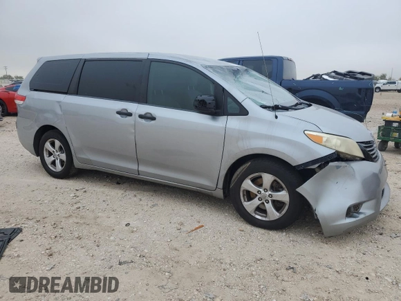 2013 Toyota Sienna L with VIN 5TDZK3DC5DS369785, listed as a Copart auction lot 79842584 with 178,788 mi miles and Salvage Title. Bid and sale history available at carsss.com. Image 4.