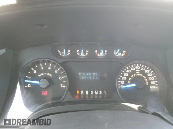 2013 Ford F-150 XL with VIN 1FTNF1CF8DKG10829, listed as a Copart auction lot 55167525 with 104,110 mi miles and Salvage title. Bid and sale history available at DreamBid. Image 9.