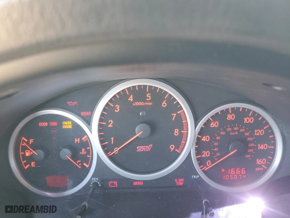2007 Subaru Impreza Sedan WRX STI with VIN JF1GD76697L525791, listed as a Copart auction lot 61945654 with 105,074 mi miles and Salvage Title. Bid and sale history available at carsss.com. Image 9.