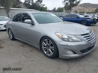 2012 Hyundai Genesis 4.6L with VIN KMHGC4DF6CU163515, listed as a IAAI auction lot 42077647 with 243,818 mi miles. Bid and sale history available at carsss.com. Image 1.