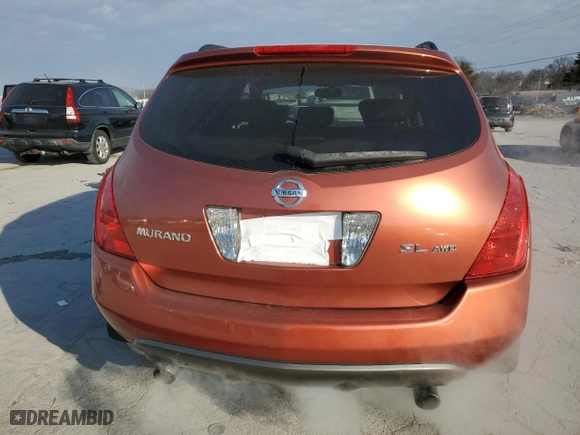 2004 Nissan Murano SL with VIN JN8AZ08W74W324931, listed as a Copart auction lot 42243905 with 102,908 mi miles and Salvage Title. Bid and sale history available at carsss.com. Image 6.