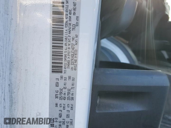 2018 Ram ProMaster Cargo with VIN 3C6TRVAG6JE146737, listed as a Copart auction lot 85347724 with 200,594 mi miles and Salvage Title. Bid and sale history available at DreamBid. Image 13.