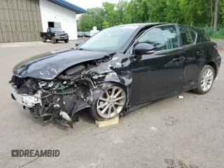 2012 Lexus CT 200h with VIN JTHKD5BH5C2112989, listed as a Copart auction lot 58613295 with Not provided miles and Salvage title. Bid and sale history available at DreamBid. Image 1.
