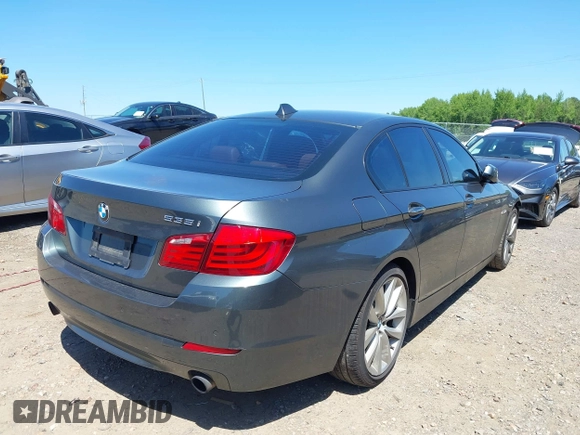 2012 BMW 5 Series 535i xDrive with VIN WBAFU7C54CDU57662, listed as a IAAI auction lot 42135753 with 196,259 mi miles and . Bid and sale history available at carsss.com. Image 4.
