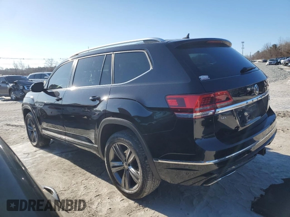2019 Volkswagen Atlas SEL R-Line with VIN 1V2RR2CA3KC546952, listed as a Copart auction lot 46692645 with 64,416 mi miles and Salvage title. Bid and sale history available at DreamBid. Image 2.