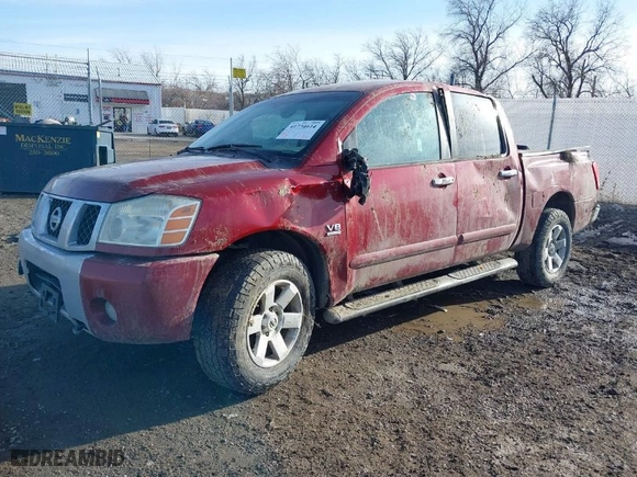 2004 Nissan Titan LE with VIN 1N6AA07B34N501172, listed as a IAAI auction lot 41734614 with 1 mi miles. Bid and sale history available at carsss.com. Image 2.