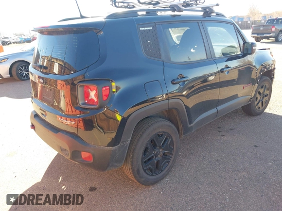 2018 Jeep Renegade Trailhawk with VIN ZACCJBCB4JPJ00887, listed as a IAAI auction lot 40981104 with 99,983 mi miles. Bid and sale history available at carsss.com. Image 4.
