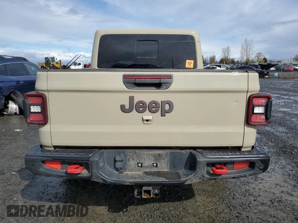 2020 Jeep Gladiator Rubicon with VIN 1C6JJTBG5LL178882, listed as a Copart auction lot 47971205 with 102,757 mi miles and Salvage Title. Bid and sale history available at DreamBid. Image 6.