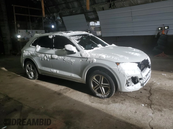 2021 Audi Q5 Premium Plus with VIN WA1E2AFYXM2055319, listed as a Copart auction lot 88790095 with 50,443 mi miles and Salvage Title. Bid and sale history available at carsss.com. Image 4.