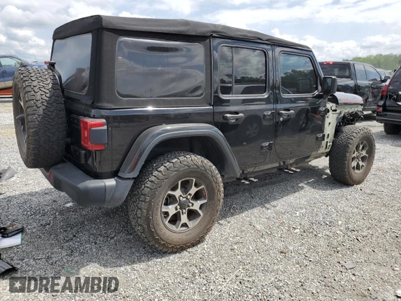 2018 Jeep Wrangler Unlimited Rubicon with VIN 1C4HJXFG8JW232955, listed as a Copart auction lot 49898225 with 22,717 mi miles and Salvage title. Bid and sale history available at DreamBid. Image 3.