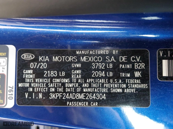 2021 Kia Forte FE with VIN 3KPF24AD8ME264304, listed as a Copart auction lot 87242834 with 44693 miles and Clean Title. Bid and sale history available at carsss.com. Image 13.