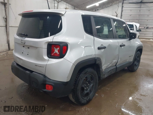 2017 Jeep Renegade Sport with VIN ZACCJAAB0HPG15296, listed as a IAAI auction lot 42134138 with 98,655 mi miles and . Bid and sale history available at DreamBid. Image 4.