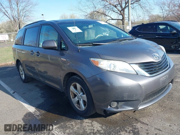 2014 Toyota Sienna LE AAS with VIN 5TDKK3DC5ES483532, listed as a IAAI auction lot 41905911 with 122,392 mi miles and . Bid and sale history available at DreamBid. Image 1.