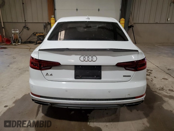 2019 Audi A4 Premium Plus с VIN WAUENAF42KA014130, выставлен на аукционе Copart как лот 56301045 с пробегом 46 040 миль миль и Списание • Salvage title. История ставок и продаж доступна на DreamBid. Изображение 6.