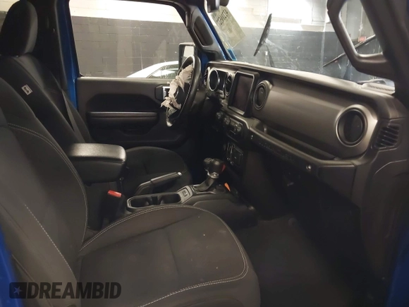 2021 Jeep Wrangler Unlimited Sport S with VIN 1C4HJXDN5MW717673, listed as a IAAI auction lot 42210527 with 35,635 mi miles and . Bid and sale history available at DreamBid. Image 5.