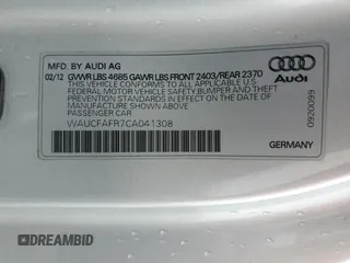 2012 Audi A5 2.0T Premium with VIN WAUCFAFR7CA041308, listed as a Copart auction lot 50426155 with 114,327 mi miles and Salvage Title. Bid and sale history available at carsss.com. Image 14.