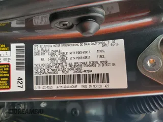 2016 Toyota Tacoma SR with VIN 3TMCZ5AN6GM018536, listed as a Copart auction lot 49336645 with 103,298 mi miles and Salvage Title. Bid and sale history available at carsss.com. Image 12.