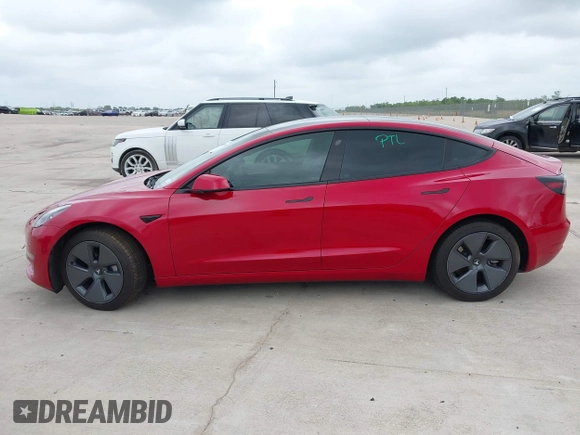 2023 Tesla Model 3 with VIN 5YJ3E1EA0PF455058, listed as a IAAI auction lot 42201618 with 31,147 mi miles and . Bid and sale history available at DreamBid. Image 13.