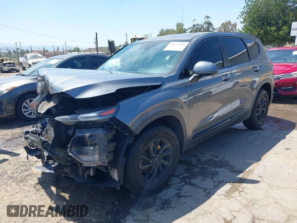 2019 Hyundai Santa Fe SE with VIN 5NMS23AD7KH009688, listed as a IAAI auction lot 41991686 with 77,942 mi miles and . Bid and sale history available at DreamBid. Image 2.