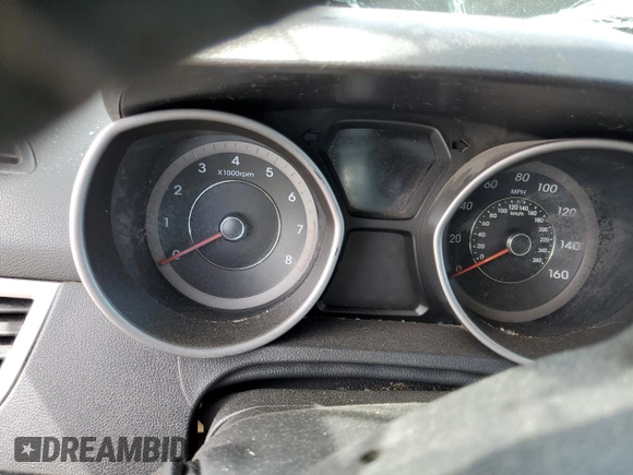 2013 Hyundai Elantra Coupe GS PZEV with VIN KMHDH6AE6DU014924, listed as a Copart auction lot 63874694 with 0 mi miles and Salvage Title. Bid and sale history available at carsss.com. Image 9.