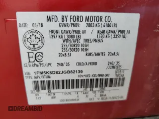 2018 Ford Explorer XLT with VIN 1FM5K8D82JGB82139, listed as a Copart auction lot 64304795 with 167,186 mi miles and Salvage title. Bid and sale history available at DreamBid. Image 13.