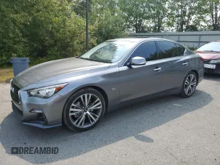 2020 Infiniti Q50 Pure with VIN JN1EV7AR3LM256792, listed as a Copart auction lot 61842085 with Not provided miles and Salvage title. Bid and sale history available at DreamBid. Image 1.