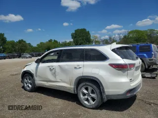 2016 Toyota Highlander Limited with VIN 5TDDKRFH2GS334499, listed as a Copart auction lot 56685955 with 100,605 mi miles and Salvage title. Bid and sale history available at DreamBid. Image 2.