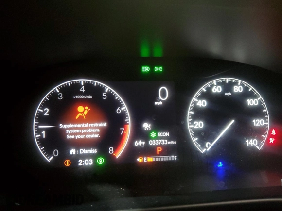 2023 Honda HR-V Sport with VIN 3CZRZ2H58PM703145, listed as a Copart auction lot 60353815 with 33,733 mi miles and Salvage title. Bid and sale history available at DreamBid. Image 9.