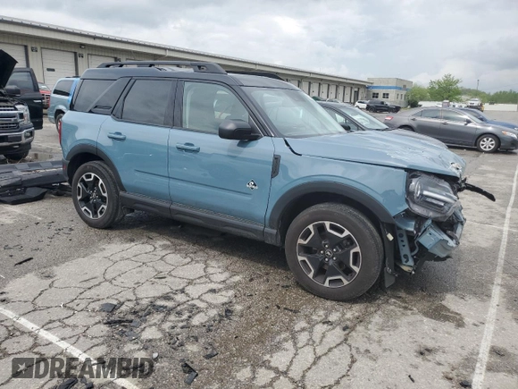 2022 Ford Bronco Sport Outer Banks with VIN 3FMCR9C63NRE26971, listed as a Copart auction lot 54304915 with 35,462 mi miles and Salvage title. Bid and sale history available at DreamBid. Image 4.