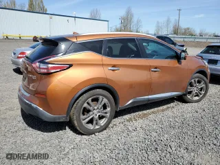 2015 Nissan Murano SL with VIN 5N1AZ2MH3FN235019, listed as a Copart auction lot 52046705 with 142,760 mi miles and Clean Title. Bid and sale history available at carsss.com. Image 3.