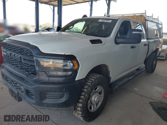 2023 Ram 2500 Tradesman with VIN 3C6UR5HJ4PG543902, listed as a Copart auction lot 71022454 with 40,224 mi miles and Salvage Title. Bid and sale history available at carsss.com. Image 1.