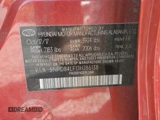2018 Hyundai Elantra Value Edition with VIN 5NPD84LF1JH286138, listed as a Copart auction lot 51749835 with 93,792 mi miles and Salvage Title. Bid and sale history available at DreamBid. Image 14.