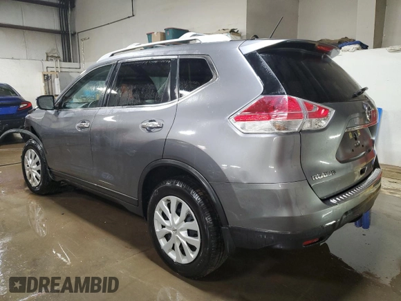 2016 Nissan Rogue S with VIN KNMAT2MT1GP593770, listed as a Copart auction lot 51337295 with 48,437 mi miles and Salvage Title. Bid and sale history available at DreamBid. Image 2.
