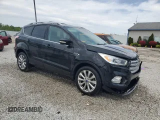 2018 Ford Escape Titanium with VIN 1FMCU9J93JUB80907, listed as a Copart auction lot 55932275 with 102,295 mi miles and Salvage title. Bid and sale history available at DreamBid. Image 4.