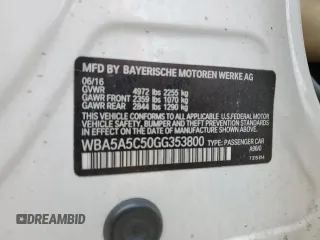 2016 BMW 5 Series 528i z VIN WBA5A5C50GG353800, wystawiony jako Copart lot #50922515 z przebiegiem 151 478 mil mil oraz Szkoda całkowita • Salvage title. Historia ofert i sprzedaży dostępna na DreamBid. Obrazek 12.