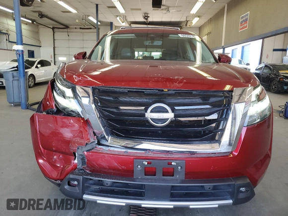 2023 Nissan Pathfinder SL with VIN 5N1DR3CC7PC221341, listed as a Copart auction lot 60569185 with 26,296 mi miles and Salvage title. Bid and sale history available at DreamBid. Image 5.