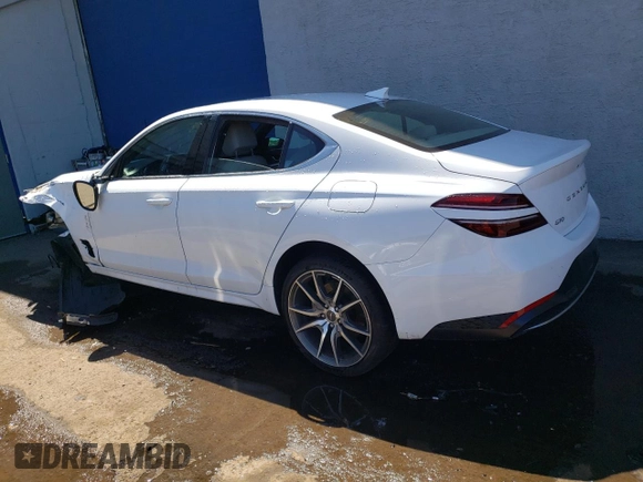 2023 Genesis G70 2.0T with VIN KMTG34TA9PU129246, listed as a Copart auction lot 60851434 with 12,407 mi miles and Non Repairable. Bid and sale history available at DreamBid. Image 2.