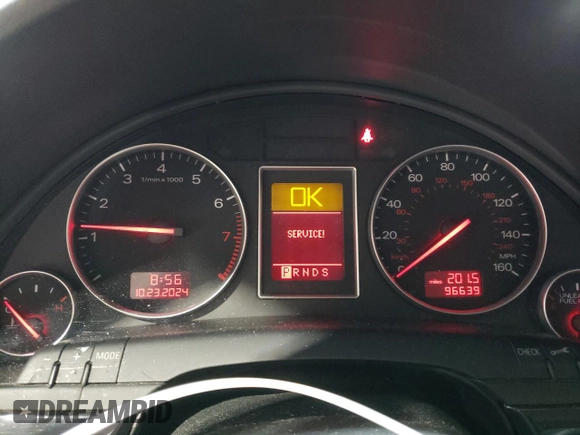 2003 Audi A4 1.8T with VIN WAULC68E63A173993, listed as a Copart auction lot 77176674 with 96,639 mi miles and Salvage Title. Bid and sale history available at carsss.com. Image 9.