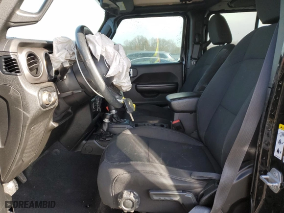 2019 Jeep Wrangler Unlimited Sport with VIN 1C4HJXDG2KW566080, listed as a Copart auction lot 44559215 with 84,646 mi miles and Salvage Title. Bid and sale history available at carsss.com. Image 7.