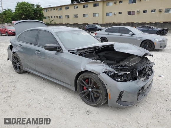 2024 BMW 3 Series M340i with VIN 3MW49FS0XR8E19139, listed as a Copart auction lot 76483684 with 9,963 mi miles and Salvage Title. Bid and sale history available at carsss.com. Image 4.
