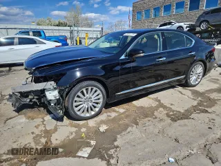 2015 Lexus LS 460 z VIN JTHCL5EFXF5025397, wystawiony jako Copart lot #53351775 z przebiegiem 44 143 mil mil oraz Szkoda całkowita • Salvage title. Historia ofert i sprzedaży dostępna na DreamBid. Obrazek 1.