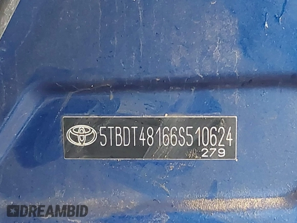 2006 Toyota Tundra Limited with VIN 5TBDT48166S510624, listed as a IAAI auction lot 41210260 with 208,006 mi miles and . Bid and sale history available at DreamBid. Image 9.