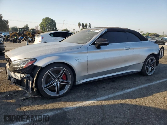 2018 Mercedes-Benz C 63 S AMG with VIN WDDWK8HB3JF738372, listed as a Copart auction lot 74063174 with 35,389 mi miles and Salvage Title. Bid and sale history available at carsss.com. Image 1.