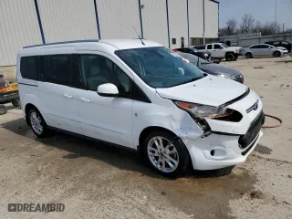 2015 Ford Transit Connect Wagon Titanium with VIN NM0GE9G77F1223725, listed as a Copart auction lot 48683865 with 0 mi miles and Salvage Title. Bid and sale history available at carsss.com. Image 4.