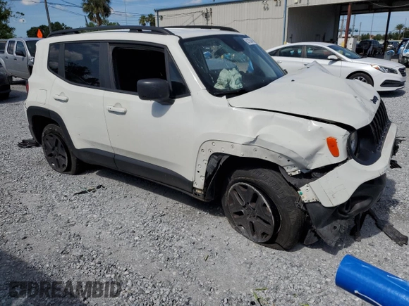 2021 Jeep Renegade Sport with VIN ZACNJDAB6MPM51716, listed as a Copart auction lot 62183845 with Not provided miles and Non repairable. Bid and sale history available at DreamBid. Image 4.