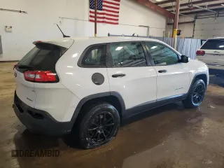 2017 Jeep Cherokee Sport with VIN 1C4PJMAB1HD227365, listed as a Copart auction lot 49215805 with 122,393 mi miles and Salvage Title. Bid and sale history available at carsss.com. Image 3.