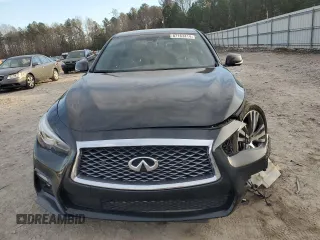 2021 Infiniti Q50 Signature Edition with VIN JN1EV7CP7MM700575, listed as a Copart auction lot 87163414 with 92,864 mi miles and Salvage title. Bid and sale history available at DreamBid. Image 5.