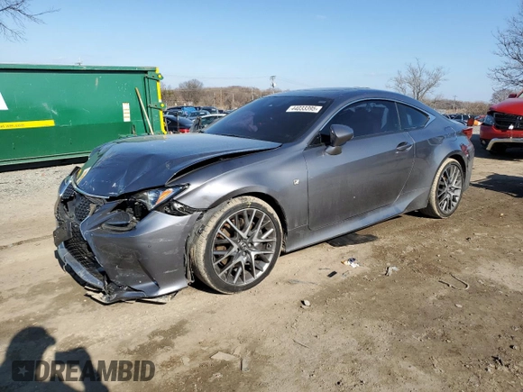 2018 Lexus RC 300 with VIN JTHS85BC8J5004516, listed as a Copart auction lot 44033395 with 63,537 mi miles and Salvage title. Bid and sale history available at DreamBid. Image 1.
